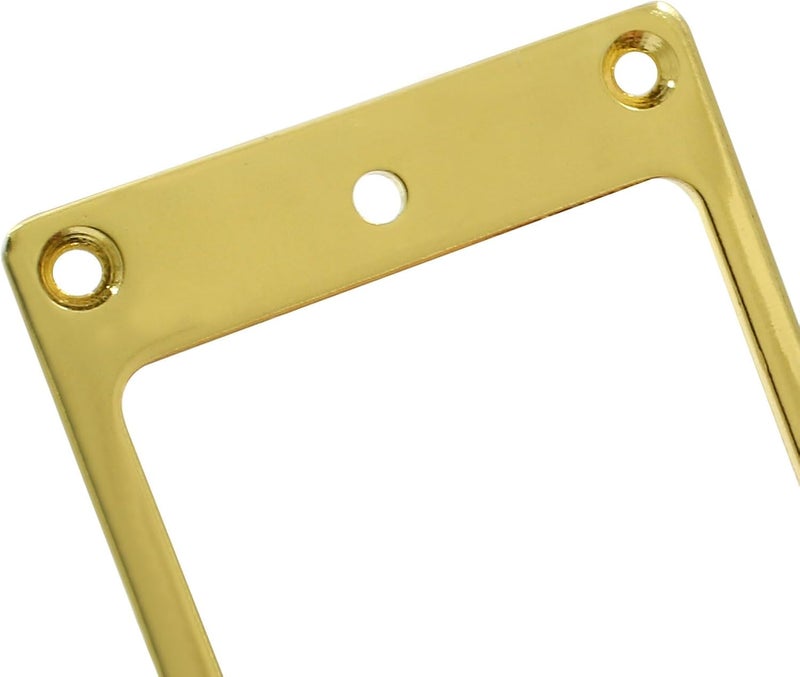 Hitefu 2 Pcs Metal Humbucker Cover, Flat Electric Guitar Pickup Frame Replacement, Bridge Neck Pickups Cover with Screws (Gold) - Image 4